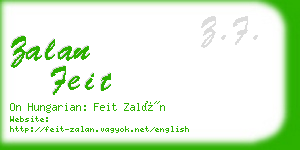 zalan feit business card